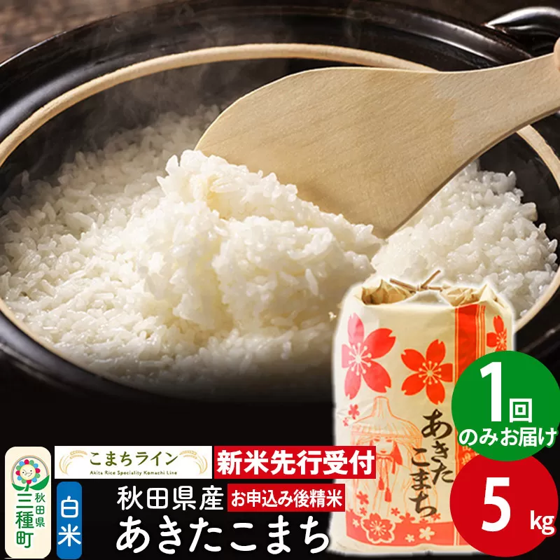 《新米先行受付》【白米】あきたこまち 5kg 秋田県産 令和6年産  こまちライン