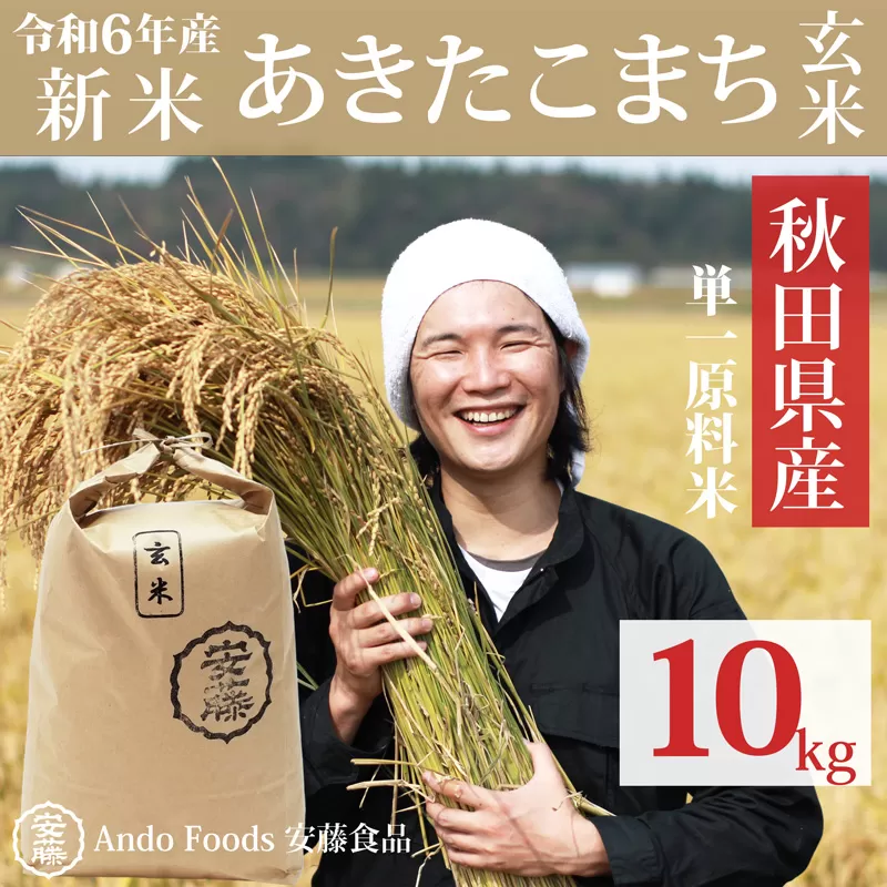 《令和6年産 新米》秋田県産 あきたこまち 10kg(10kg×1袋)【玄米】令和6年産