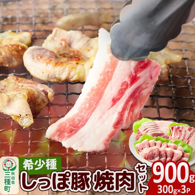 かわい農場「中ヨークシャー交雑種」焼肉セットB（豚肉3種類、2〜3人分）合計900g しっぽ豚