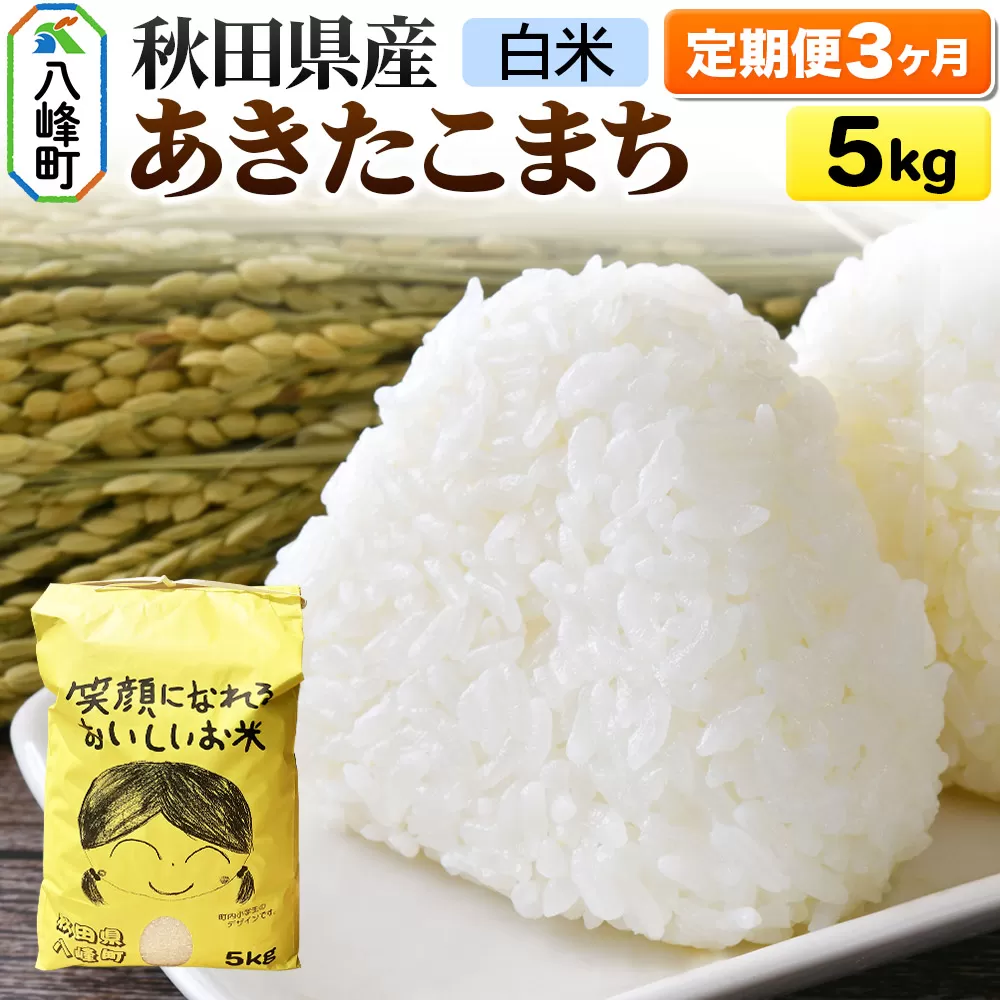 米 《定期便3ヶ月》秋田県産 あきたこまち 5kg【白米】令和6年産