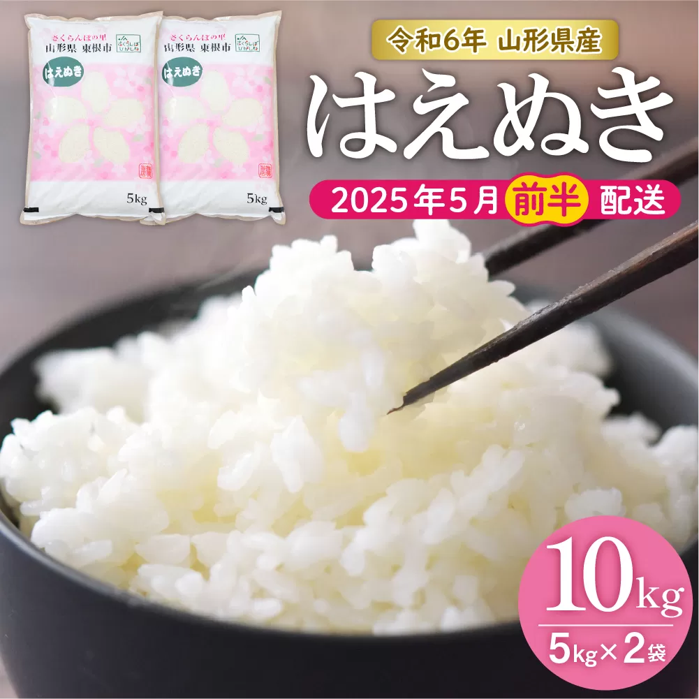 【令和6年産】はえぬき10kg (2025年5月前半送付)JA提供 山形県 東根市　hi002-028-051-1