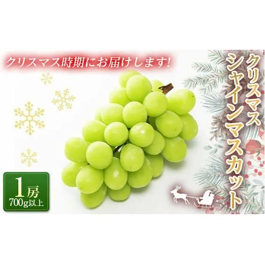 【令和6年産先行予約】 クリスマス シャインマスカット 700g以上 (1房 秀) 《令和6年12月21日～発送》 『フナヤマ農園』 山形県 南陽市 [1112]
