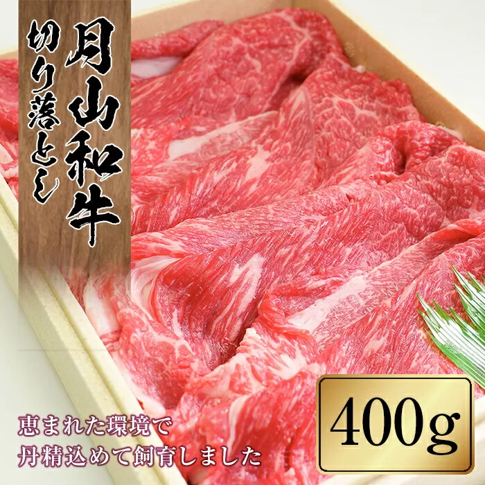 FYN9-858 山形県産黒毛和牛《月山和牛》福寿館 切り落とし 400g 牛肉 山形県 西川町