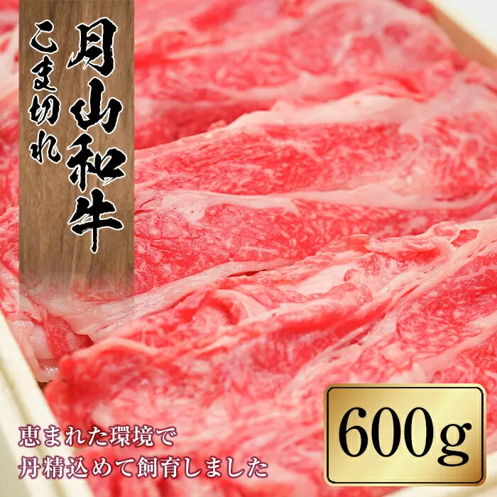 FYN9-864 山形県産黒毛和牛《月山和牛》福寿館 こま切れ 600g 牛肉 山形県 西川町