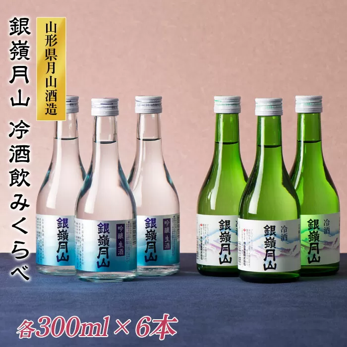 FYN9-303 山形の地酒【銀嶺月山】冷酒飲みくらべセット各300ml×6本 山形県 西川町