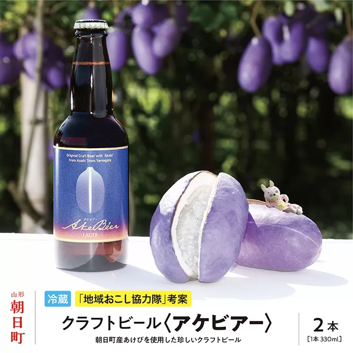 アケビを使ったクラフトビール アケビアー 330ml×2本 箱入り