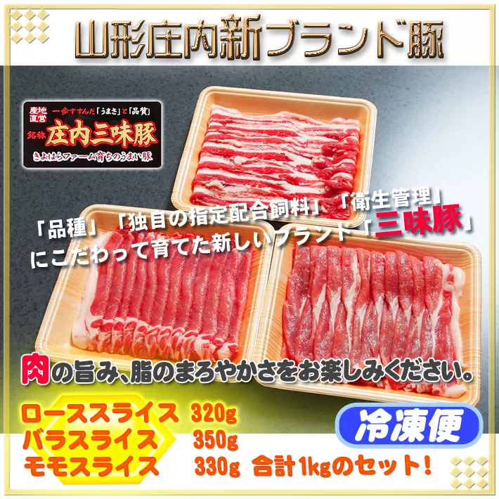 新ブランド「三味豚」計1kg（ロース/バラ/モモ）