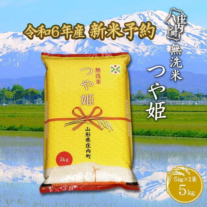 【22-8014】新米受付 令和6年産米 つや姫 無洗米 5kg