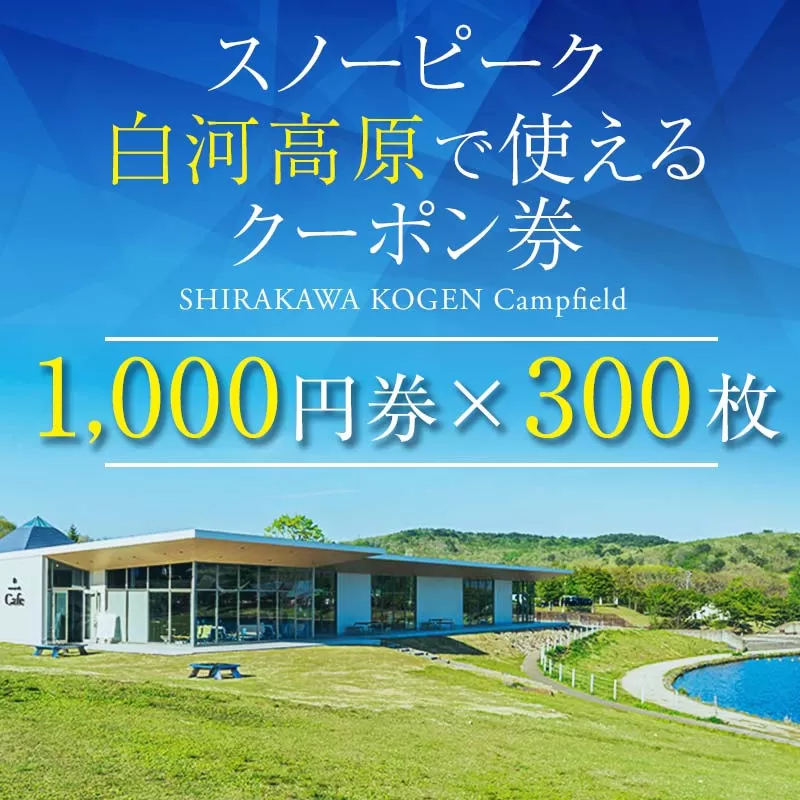 スノーピーク 白河高原で使えるクーポン券 300,000円相当（飲食・アクティビティ・キャンプフィールド利用限定） キャンプ snowpeak F21T-225