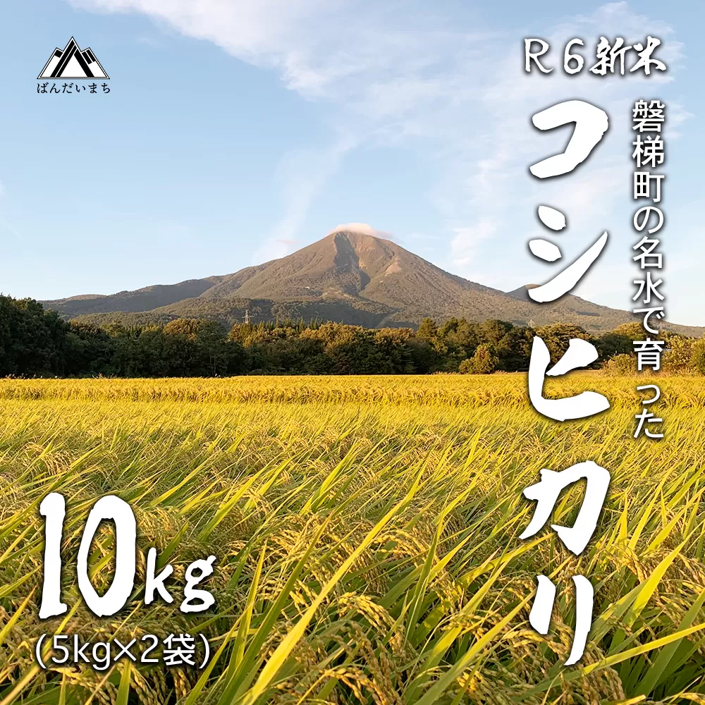 【予約受付】【令和6年産米】コシヒカリ10kg　磐梯町の名水で育ったコシヒカリ