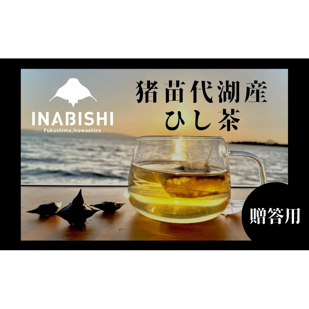 お茶 猪苗代湖産ひし茶(贈答用)3パック ティーバッグ 贈答用 茶 福島