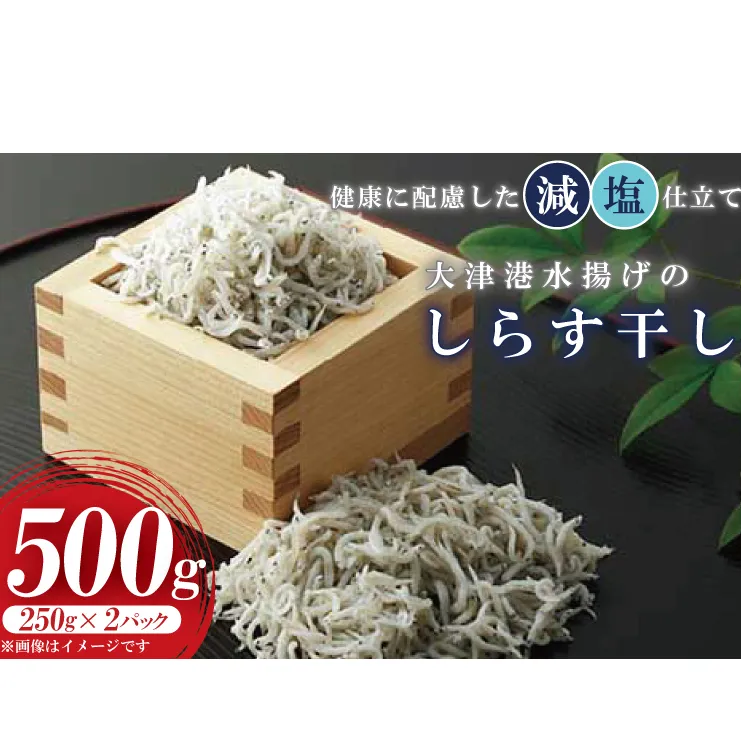 AS005　大津港水揚げのしらす干し　500g(250ｇx２パック)