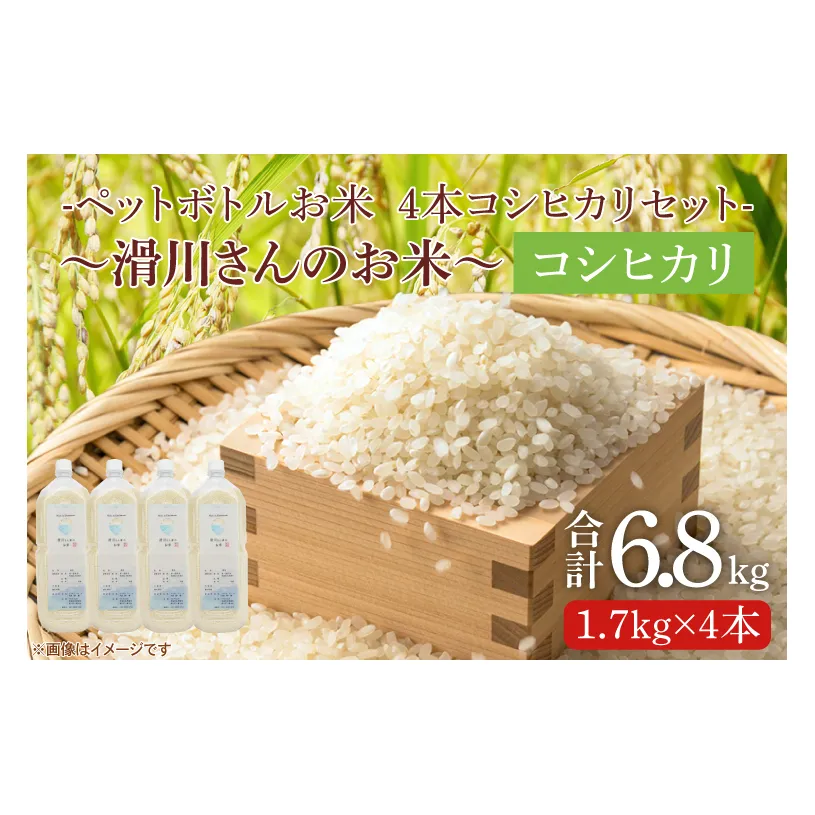 【新米先行予約 】【令和6年産】ペットボトルお米　コシヒカリ4本セット～滑川さんのお米～ 【おこめ おいしい ごはん 減農薬 20000円以内】（BC005-1）