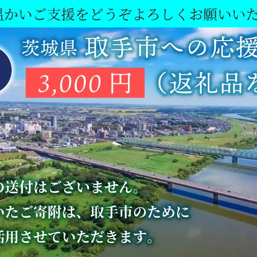 ZZ002　【返礼品なし】茨城県　取手市　ふるさと応援寄附金（3,000円）