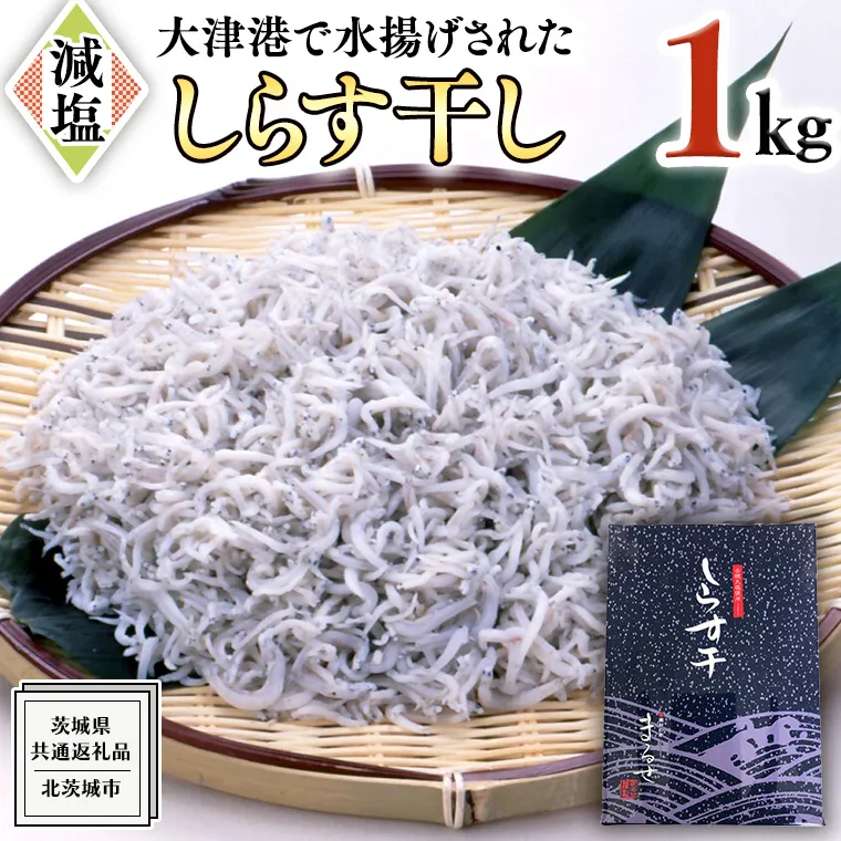 大津港水揚げ しらす干し 1kg （茨城県共通返礼品：北茨城市）しらす しらす丼 国内 北茨城市 水揚げ 新鮮 シラス 海鮮 冷凍 子ども カルシウム 減塩