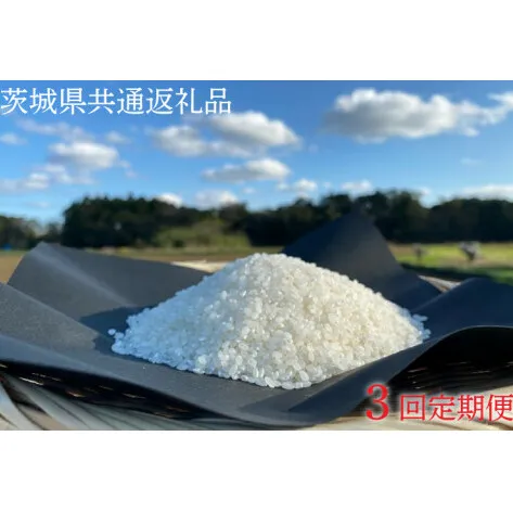 【3ヶ月定期便】【栽培期間農薬不使用】マキタ超こしひかり 白米5kg×3回【茨城県共通返礼品・行方市産】【おいしい お米 マキタ 減農薬 安心  鹿嶋市】（KBE-51）