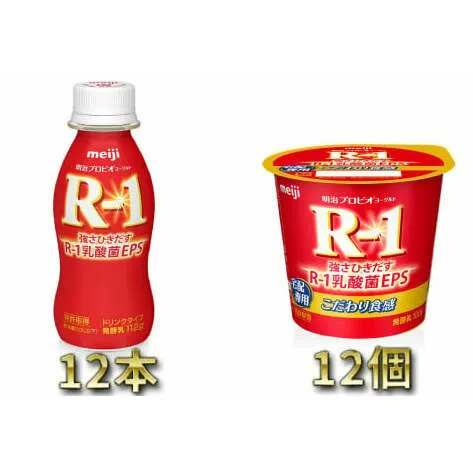 明治R-1 ドリンクタイプ 12本・食べるタイプ 12個