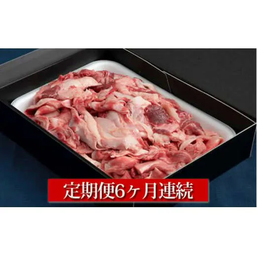 【定期便】【国産】牛すじ肉 1kg(500g×2) 6ヶ月連続お届け