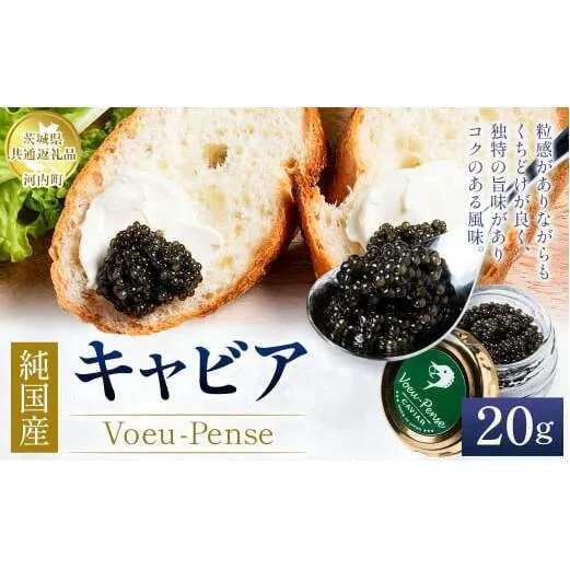 純国産 キャビア Voeu-Pense 20g 【茨城県共通返礼品　河内町】 ※2024年1月下旬頃より順次発送予定