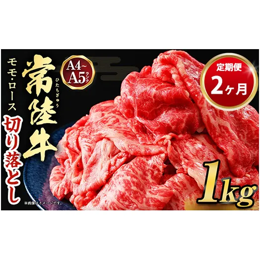 【定期便 2ヶ月】【常陸牛】切り落とし1kg