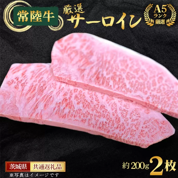 No.456 【常陸牛】A5ランク厳選サーロイン（ステーキ用）約200g×2枚＜茨城県共通返礼品＞