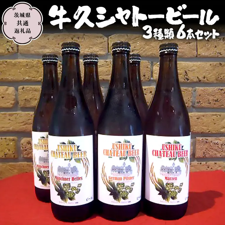 牛久シャトービール3種類6本セット（茨城県共通返礼品 牛久市） 地ビール クラフトビール お酒 飲み比べ 詰め合わせ セット お土産 お祝い 贈り物 ギフト 贈答 記念日 国産 茨城 [BX001sa]