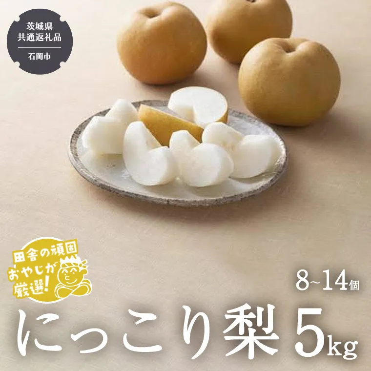 にっこり梨 5kg（8～14個）【令和6年10月より発送開始】（茨城県共通返礼品：石岡市産） 梨 なし ナシ 果物 フルーツ 茨城県産 [BI430-NT]