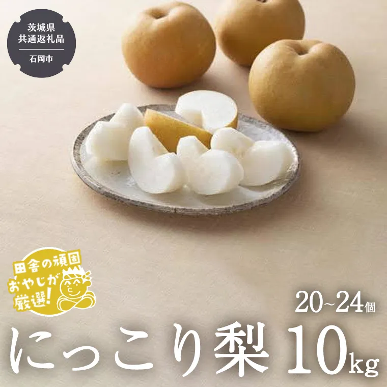 にっこり梨 10kg（20～24個）【令和6年10月より発送開始】（茨城県共通返礼品：石岡市産） 梨 なし ナシ 果物 フルーツ 茨城県産 [BI431-NT]