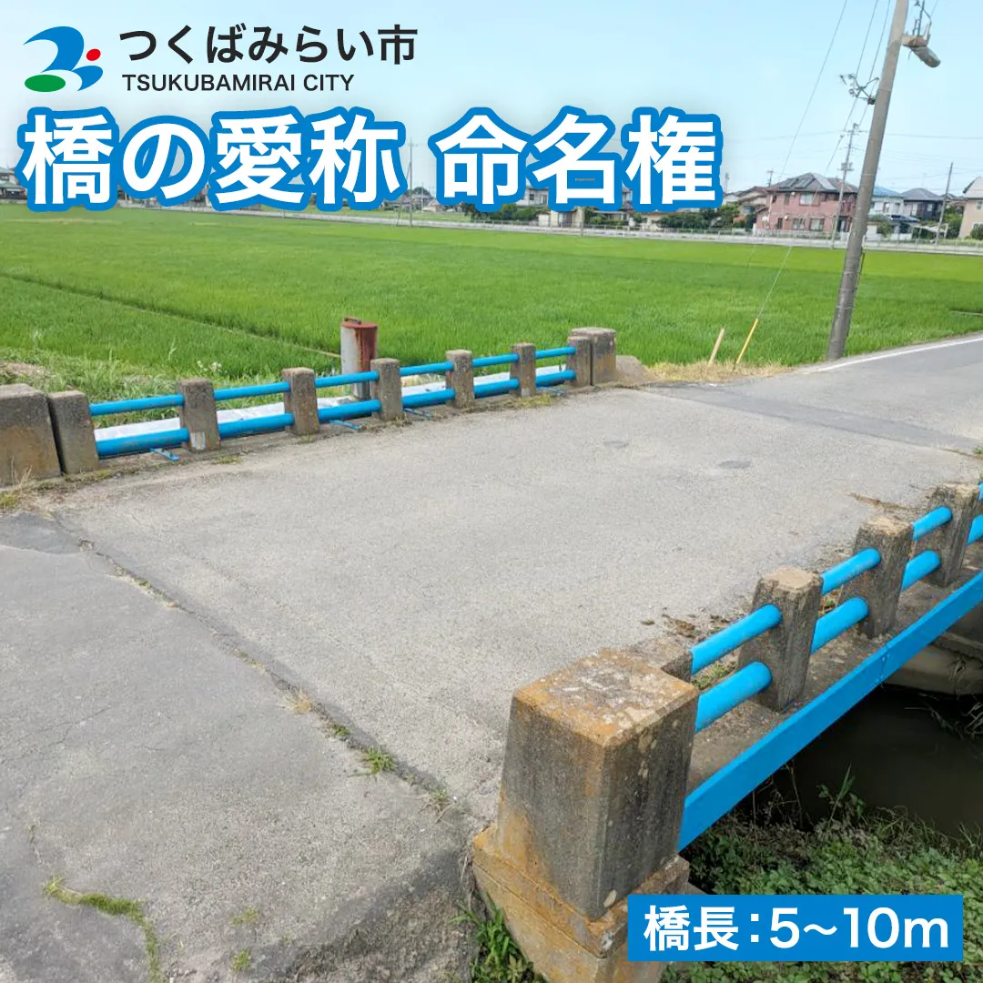 つくばみらい市 橋の愛称 命名権 （橋長5m～10m） 命名 橋 名づけ 権利 広告 ネーミングライツ [EO01-NT]