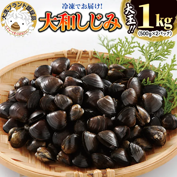 大和 しじみ 1kg (500g×２) 大玉 冷凍 砂抜き済 大洗町 ブランド認証品 三大産地 涸沼産 レシピ付 シジミ 蜆