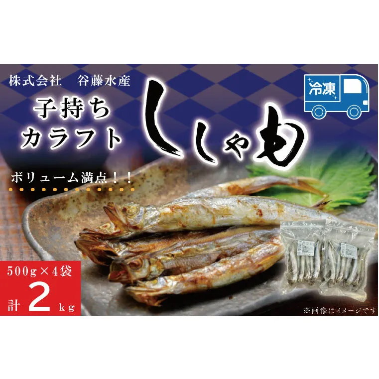 子持カラフトししゃも 2kg （ 500g × 4袋 ） 子持ち カラフトししゃも シシャモ 大洗 魚 魚介