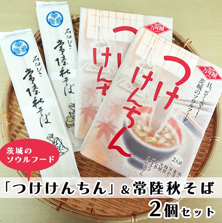 つけけんちん そば 2人前 ×2個 セット 常陸 秋そば 茨城 郷土料理 蕎麦 けんちん汁