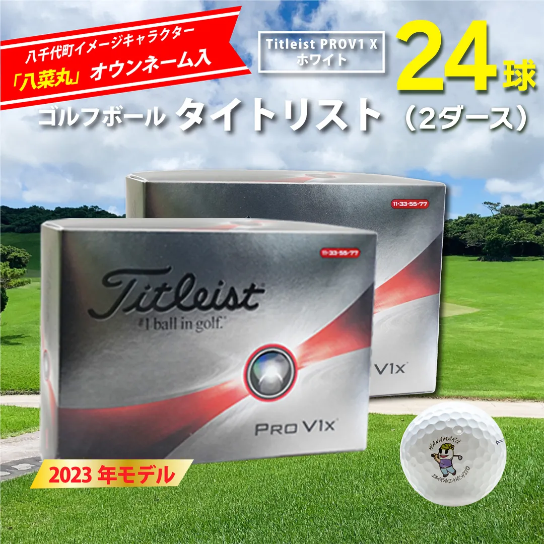 【 2023年9月30日まで 】 ゴルフボール タイトリスト PROV1X ホワイト 2ダース ( 24球 ) 八菜丸 プロV1x Titleist ゴルフ ボール 期間限定 スポーツ [BW019ya]