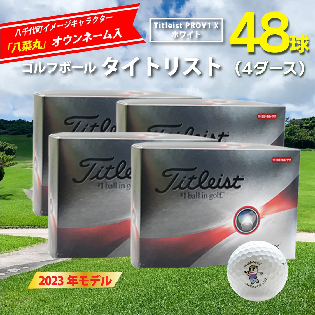 【 2023年9月30日まで 】 ゴルフボール タイトリスト PROV1X ホワイト 4ダース ( 48球 )  八菜丸 プロV1x Titleist ゴルフ ボール 期間限定 スポーツ [BW021ya]