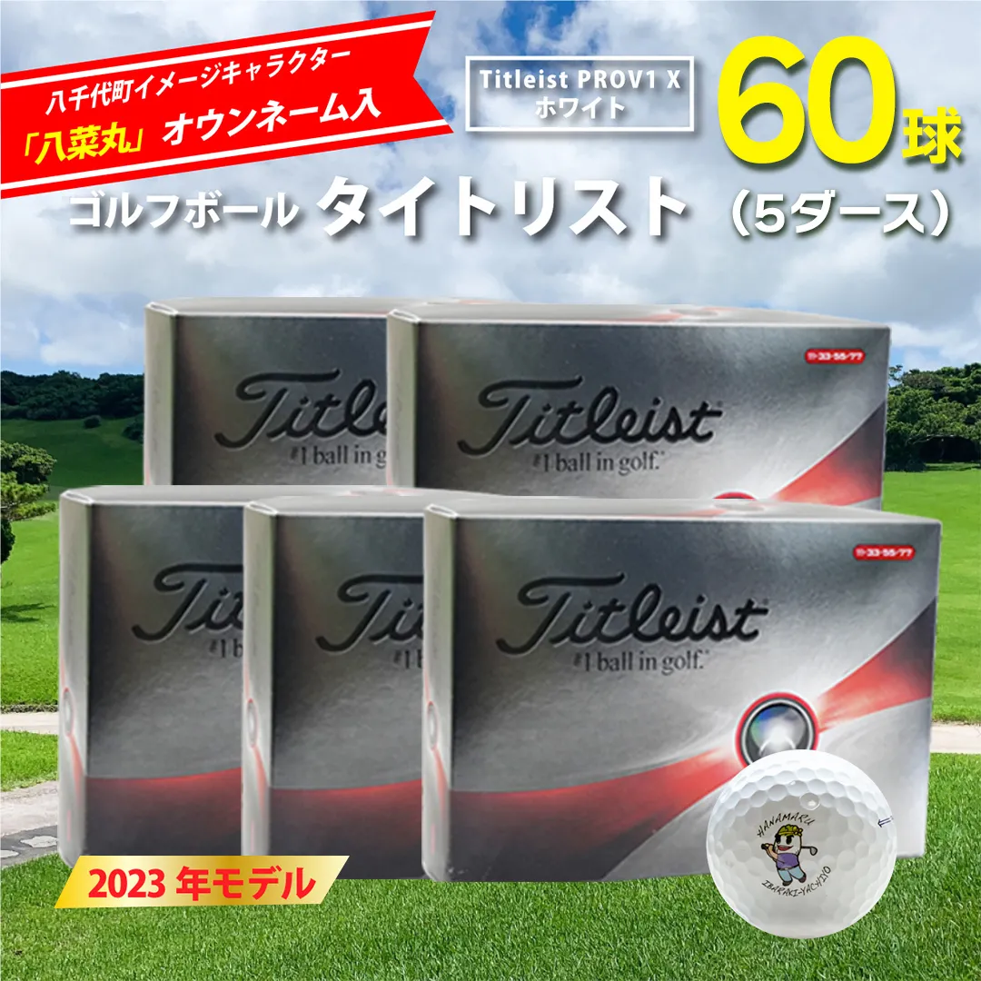 【 2023年9月30日まで 】 ゴルフボール タイトリスト PROV1X ホワイト 5ダース ( 60球 ) 八菜丸 プロV1x Titleist ゴルフ ボール 期間限定 スポーツ [BW022ya]