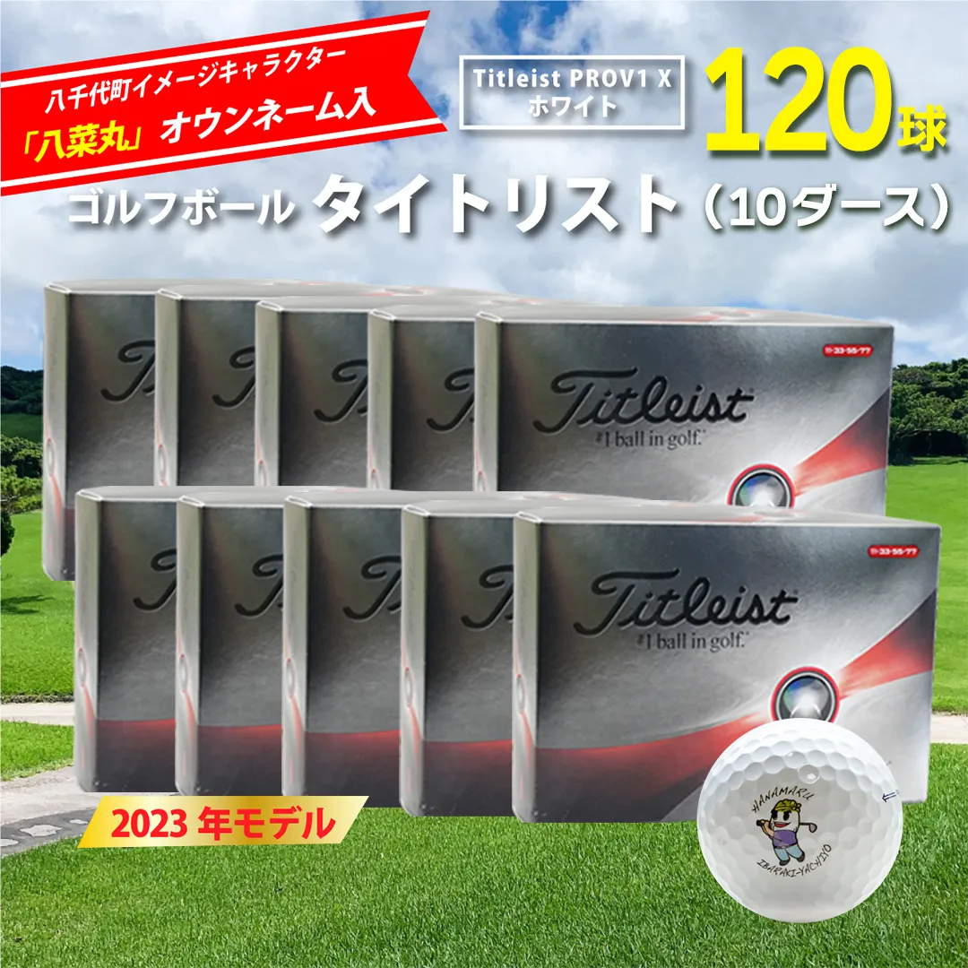 【 2023年9月30日まで 】 ゴルフボール タイトリスト PROV1X ホワイト 10ダース ( 120球 ) 八菜丸 プロV1x Titleist ゴルフ ボール 期間限定 スポーツ [BW023ya]