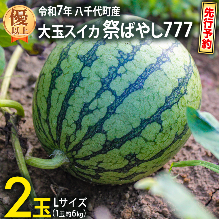 先行予約 2025年6月中旬 以降発送開始】 令和7年産 八千代町産 大玉 スイカ 優以上 1箱 L2玉（ 1玉 約 6kg ） 祭ばやし777  期間限定 産地直送 果物 フルーツ スイカ すいか 西瓜 甘い 夏 [AX024ya]｜八千代町｜茨城県｜返礼品をさがす｜まいふる by AEON  CARD