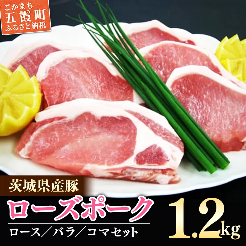 茨城県産銘柄豚　ローズポークの精肉セット ／ 豚肉 ロース バラ スライス 茨城県