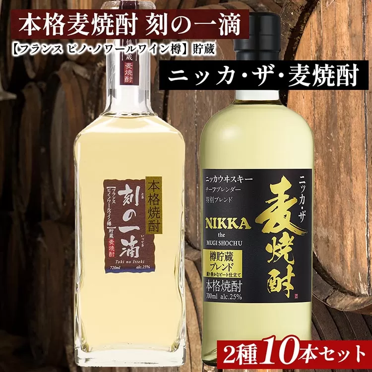 アサヒビール　麦焼酎　2種10本セット｜むぎ焼酎　ロック　お湯割り　水割り　ストレート　ソーダ割り　ギフト　送料無料