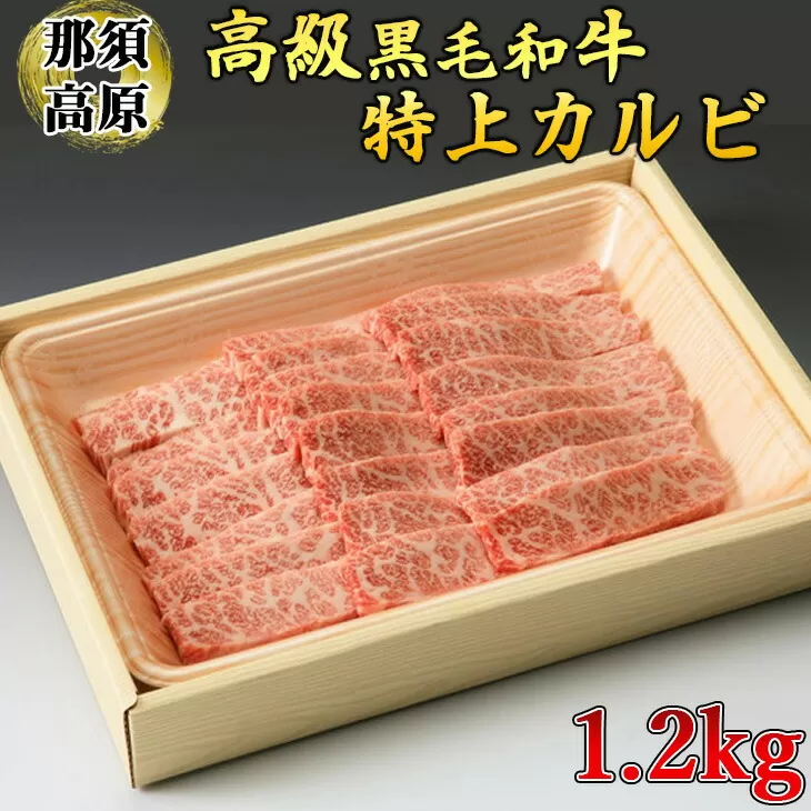 那須高原和牛特上カルビ1.2kg入  肉 牛肉 黒毛和牛 グルメ 栃木県 送料無料　※着日指定不可