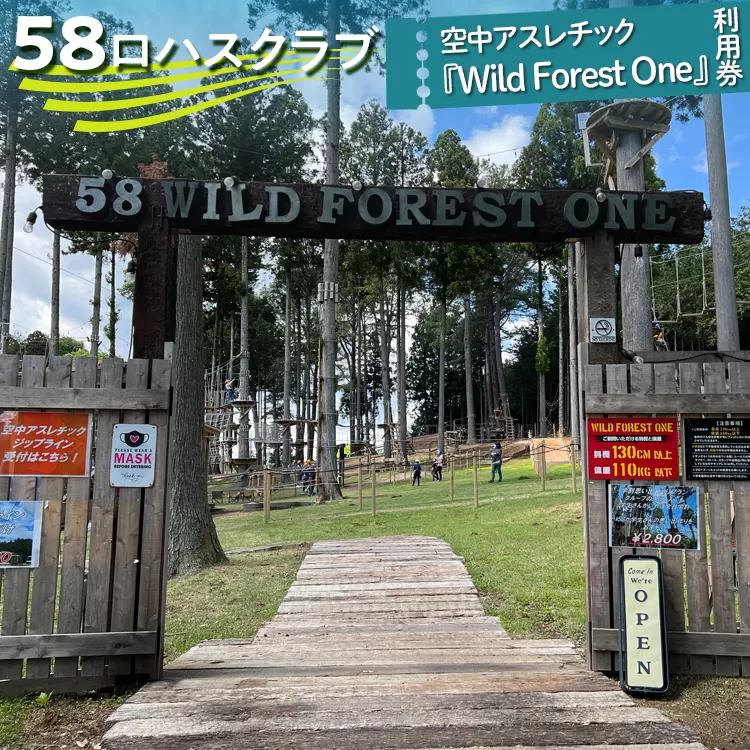 58ロハスクラブ　空中アスレチック『Wild Forest One』利用券