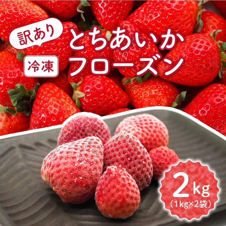 とちあいかフローズン 2kg（1kg×2袋）◇ 栃木 とちぎ いちご イチゴ 冷凍　※着日指定不可