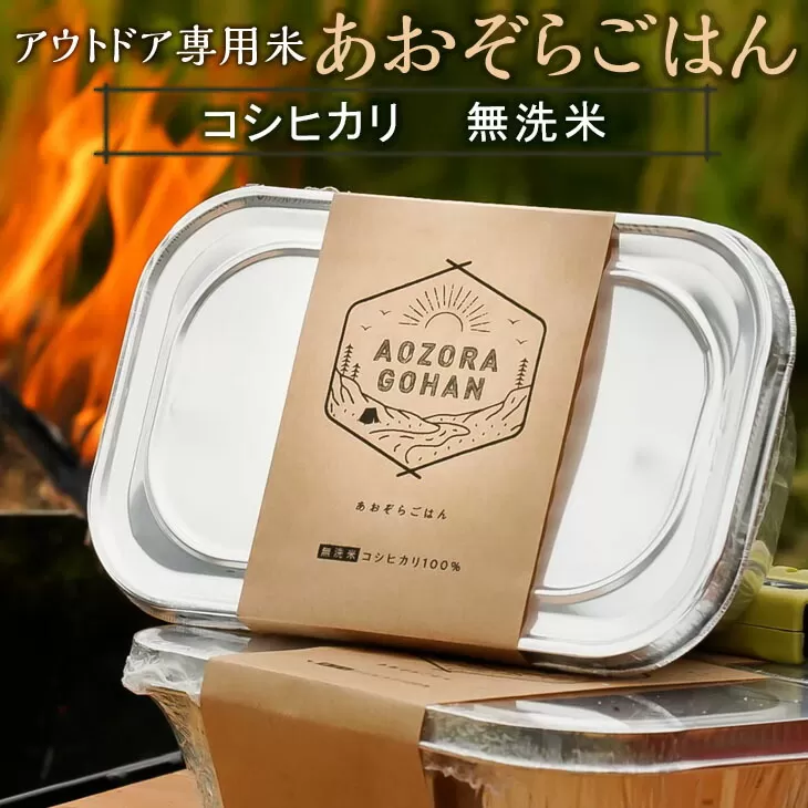 アウトドア専用 「あおぞらごはん」 120g×4パック 【ご飯 お米 コシヒカリ 白米 無洗米 栃木県産 さくら市産 コメ アウトドアクッカー メスティン ソロキャンプ アウトドア 料理 手軽 簡単 便利 軽量】　※北海道・沖縄・離島への配送不可