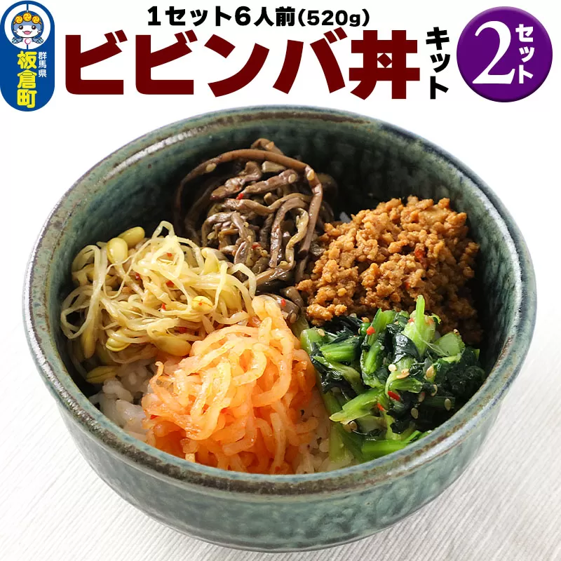 ビビンバ丼キット 2セット 合計12人前（1セット6人前：520g）