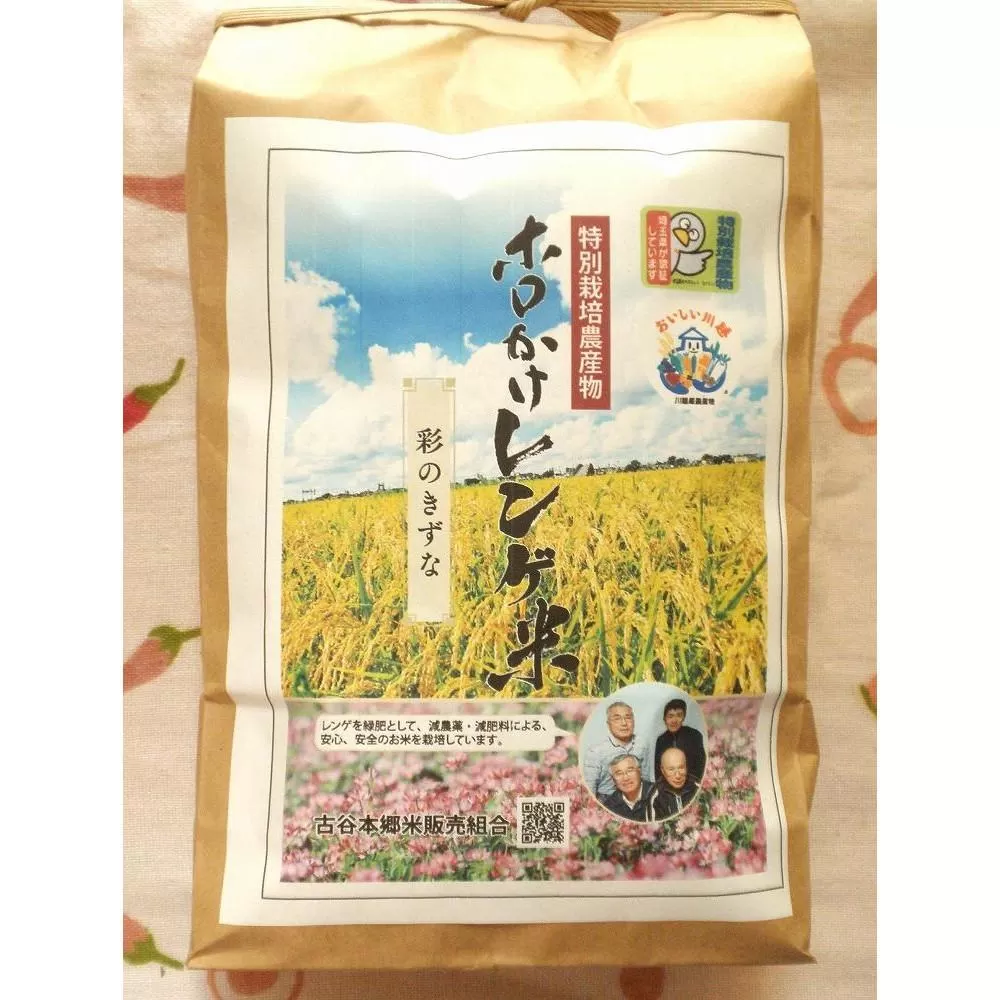 【令和6年度産】ホロかけレンゲ米　特別栽培米　10kg（彩のきずな） ／ 無農薬 おこめ コメ 埼玉県