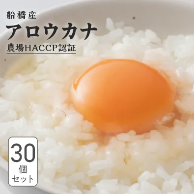 生で食べて美味しい　幸せの青いたまご　アロウカナ　30個セット　奈良養鶏園　農場HACCP認証　船橋産　希少　卵　玉子　鶏卵　たまごかけご飯　TKG