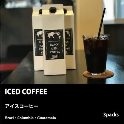 ICED COFFEE リキッドアイスコーヒー1L×3Packs
