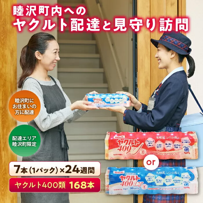 睦沢町内へのヤクルト配達と見守り訪問（24週間／ヤクルト400類　168本） F21G-121