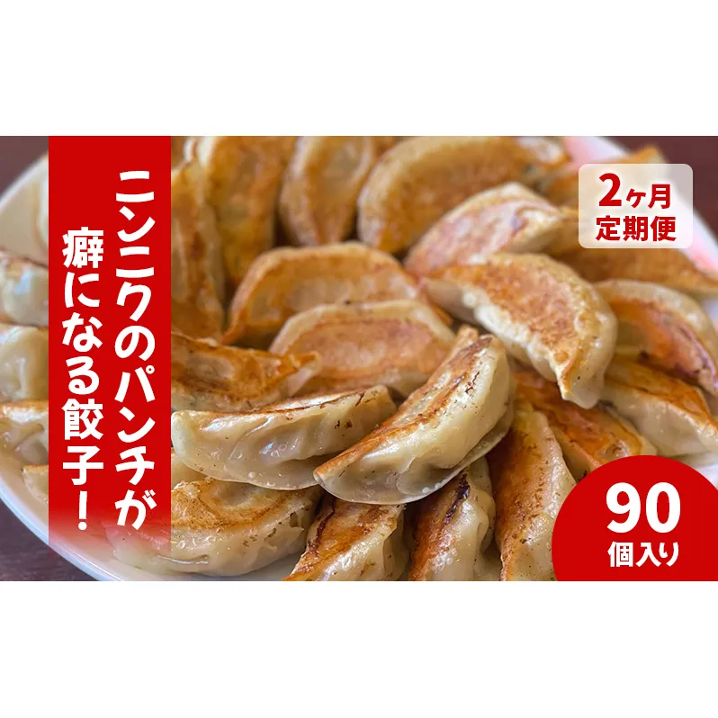 餃子 【2ヵ月定期】中華大新自慢の餃子（90個）ぎょうざ ギョーザ 中華 おかず おつまみ お取り寄せ 冷凍 真空包装 国産野菜 藤沢