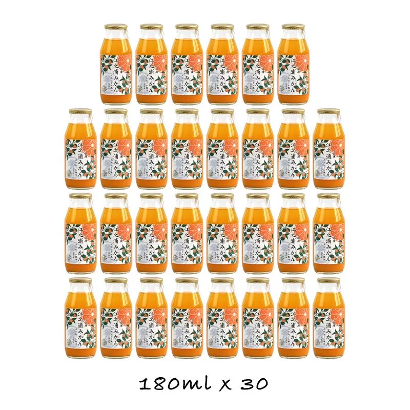 定期便 ９回 小田原産江之浦みかん１００％ストレートジュース１８０ml３０本